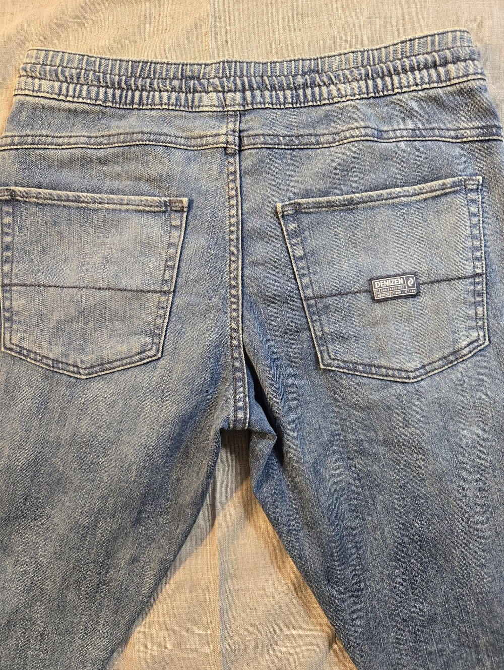 DENIZEN From Levis Boys Size 16 Light Wash Denim Drawstring Jogger Pants - Picture 4 of 14